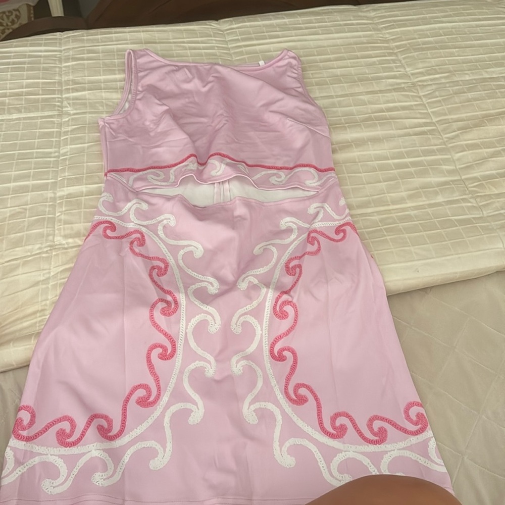 light pink dress with threading details, BRAND NEW